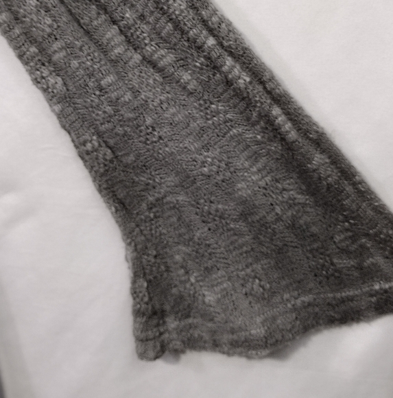 John Mark Paisley Cold Shoulder Top Women's XL Gray Boho Retro Cottagecore - Picture 3 of 8